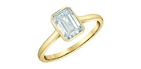 18K Yellow Gold 1.59 CT Lab Grown Emerald Cut Diamond Ring - 4 /