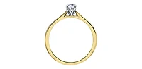 18K Yellow Gold 0.20cttw Canadian Diamond Engagement Ring, 6.5 - / White