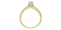14K Yellow & White Gold 0.20cttw Canadian Diamond Engagement Ring - 4.5