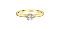 14K Yellow & White Gold 0.25cttw Canadian Diamond Engagement Ring - / 4.5