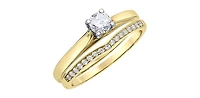 14K Yellow & White Gold 0.30cttw Canadian Diamond Engagement Ring - 4.5