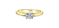 14K Yellow & White Gold 0.70cttw Canadian Diamond Engagement Ring