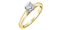 14K Yellow & White Gold 0.70cttw Canadian Diamond Engagement Ring