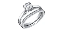 14K White Gold 0.70cttw Canadian Diamond Ring - /