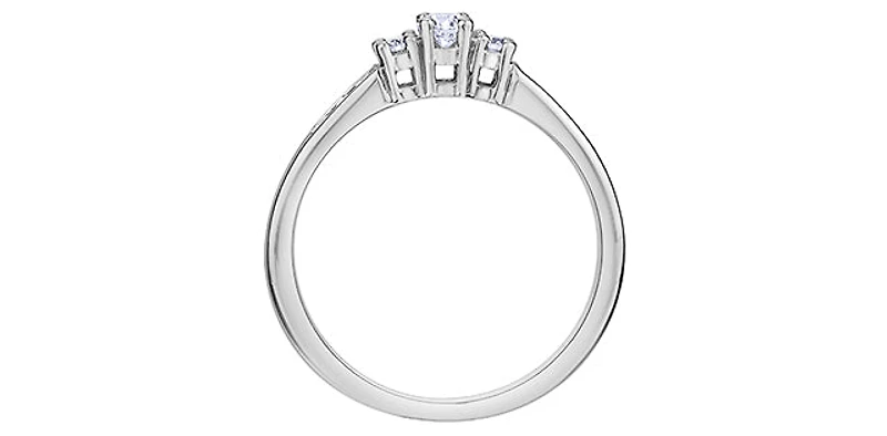 14K White Gold 0.33cttw Diamond Engagement Ring