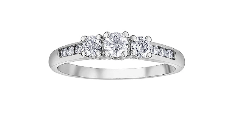 14K White Gold 0.50cttw Diamond Engagement Ring - 4.5