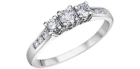 14K White Gold 0.50cttw Diamond Engagement Ring - 4.5