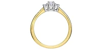 14K Yellow & White Gold 0.33cttw Diamond Engagement Ring - 4.5