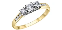 14K Yellow & White Gold 0.50cttw Diamond Engagement Ring - 4.5