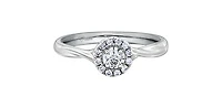 10K White Gold 0.30cttw Canadian Diamond Engagement Ring - /