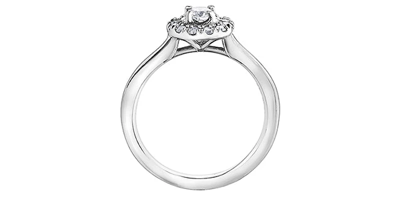 10K White Gold 0.30cttw Canadian Diamond Engagement Ring - /