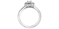 10K White Gold 0.30cttw Canadian Diamond Engagement Ring - /