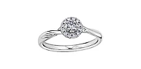 10K White Gold 0.30cttw Canadian Diamond Engagement Ring - /