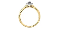 10K Yellow & White Gold 0.20cttw Canadian Diamond Engagement Ring - 4.5