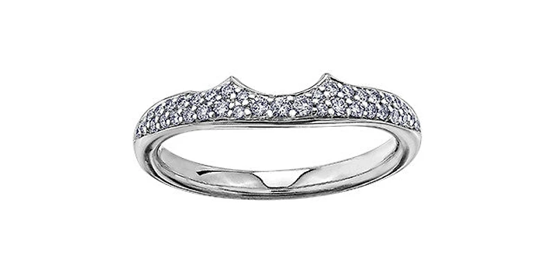 14K White Gold 0.20cttw Diamond Band