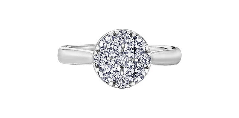 14K White Gold 0.66cttw Diamond Engagement Ring - / 4.5