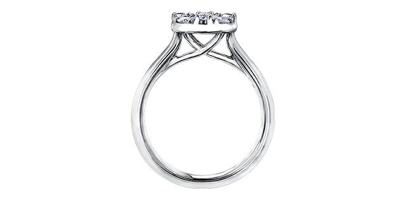 14K White Gold 0.66cttw Diamond Engagement Ring - / 4.5