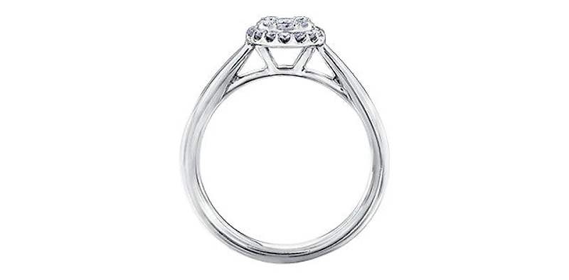 14K White Gold 1.00cttw Diamond Engagement Ring