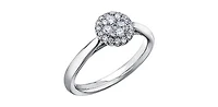 14K White Gold 1.00cttw Diamond Engagement Ring