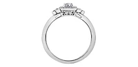 10K White Gold 0.23cttw Canadian Diamond Engagement Ring - 4.5