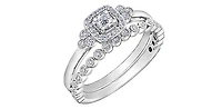 10K White Gold 0.23cttw Canadian Diamond Engagement Ring - 4.5