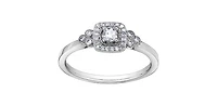 10K White Gold 0.23cttw Canadian Diamond Engagement Ring - 4.5