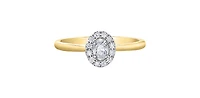 10K Yellow & White Gold 0.20cttw Diamond Engagement Ring - 4.5