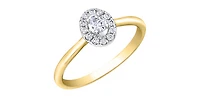 10K Yellow & White Gold 0.20cttw Diamond Engagement Ring - 4.5