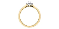 10K Yellow & White Gold 0.19cttw Diamond Engagement Ring - 4.5