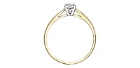 10K Yellow & White Gold 0.11cttw Diamond Engagement Ring
