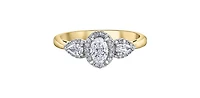 14K Yellow & White Gold 0.60cttw Diamond Engagement Ring - / 4.5