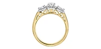 14K Yellow & White Gold 0.60cttw Diamond Engagement Ring - / 4.5