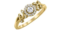10K Yellow Gold 0.25cttw Canadian Diamond Ring, 6.5 - / 4.5