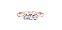 14K Rose Gold 0.50cttw Maple Leaf Canadian Diamond Ring - 4