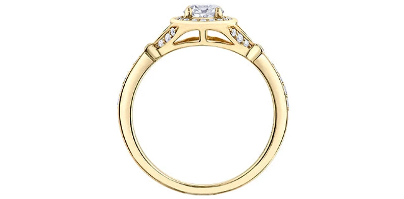 10K Yellow Gold 0.44 ct Canadian Diamond Ring - 4.5