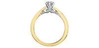 18K Yellow Gold 1.05cttw Round Brilliant Cut Canadian Diamond Engagement Ring - / White
