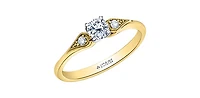 18K Yellow Gold 0.35cttw Canadian Diamond Engagement Ring - / 4.5