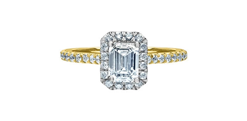14K Yellow Gold 0.91cttw Lab Grown Diamond Engagement Ring - / 4.5