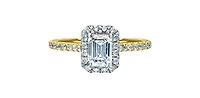 14K Yellow Gold 0.91cttw Lab Grown Diamond Engagement Ring - / 4.5