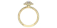 10K  Yellow Gold 0.35cttw Canadian Diamond Engagement Ring, 6.5 - / White
