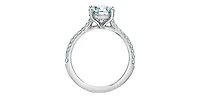 14K White Gold 2.31cttw Lab Grown Round Diamond Engagement Ring - /