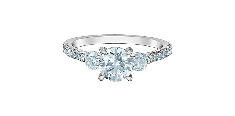 14K White Gold 1.56cttw Round Lab Grown Diamond Engagement Ring - 4.5