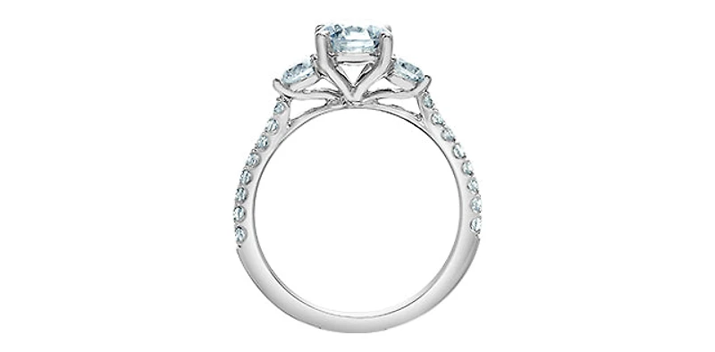 14K White Gold 1.56cttw Round Lab Grown Diamond Engagement Ring - 4.5