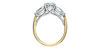 14K Yellow and White Gold 3.0Cttw Lab Grown Oval Cut Diamond Engagement Ring