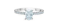 14K White Gold 1.50cttw Oval Cut Lab Grown Diamond Ring - / 4.5