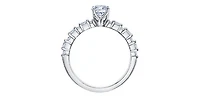 18K White Gold 1.60cttw Canadian Diamond Engagement Ring, Size 6.5