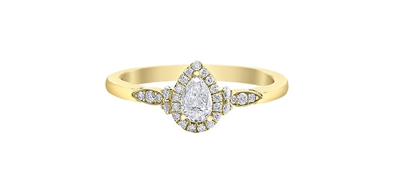 14K Yellow Gold 0.40cttw Diamond Engagement Ring - 4.5