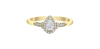 14K Yellow Gold 0.40cttw Diamond Engagement Ring - 4.5
