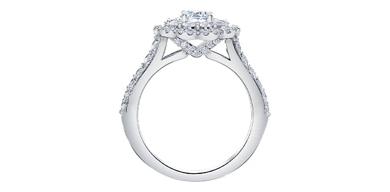 14K White Gold 1.70cttw Canadian Diamond Engagement Ring - 4.5