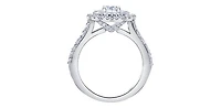 14K White Gold 1.70cttw Canadian Diamond Engagement Ring - 4.5